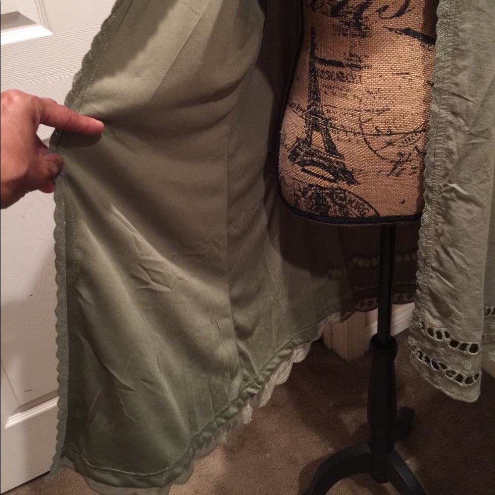 Olive green Cardigan - Picture 2 of 5